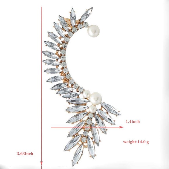 1PC Rhinestone Ear Climber - Picture 8 of 8